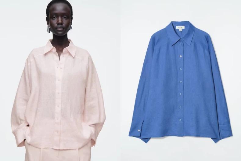 COS BOXY LINEN SHIRT。（圖／COS提供）