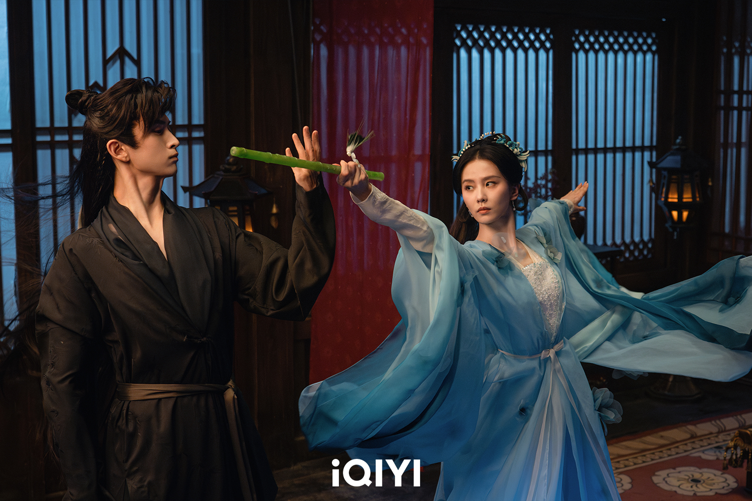 劉詩詩、張雲龍主演的《淮水竹亭》,以濃厚的東方美學、俐落暢快的武打場面吸引觀眾目光。(圖/iQIYI愛奇藝國際版提供)