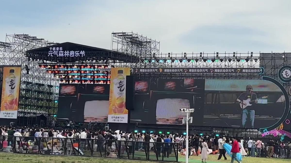大陸《元氣森林音樂節》遭網友砲轟看得一肚子氣。(圖/翻攝自微博)