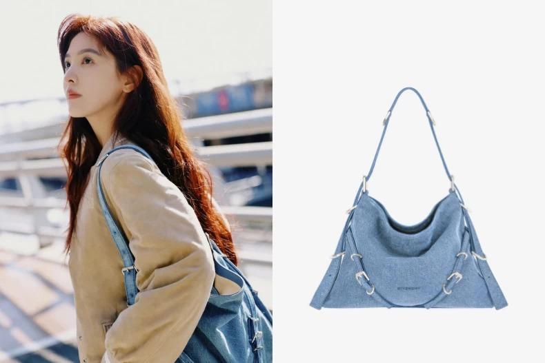 GIVENCHY Medium Voyou bag in denim。(圖/GIVENCHY提供)