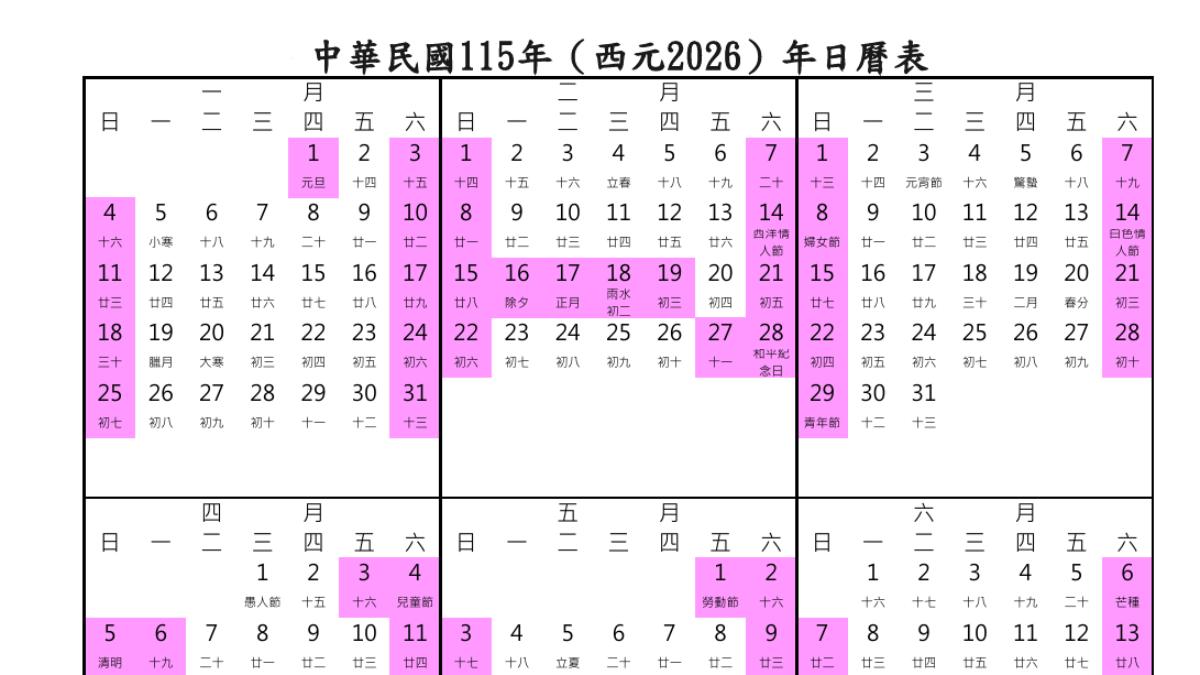 2026年春節連假若自請5天假，可與228連假合併爽放16天。（圖／翻攝自《凱哥寫程式》）