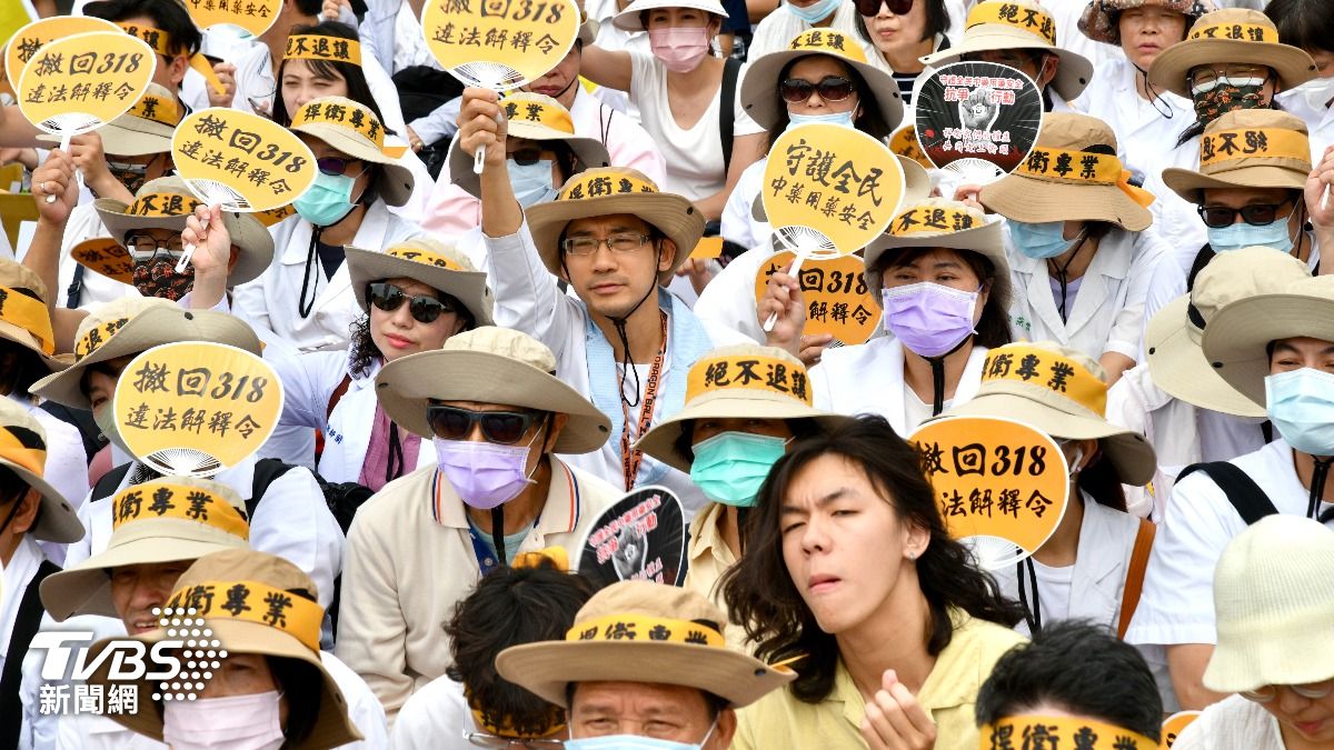 藥師界破5千人上凱道。(圖/胡瑞麒攝)