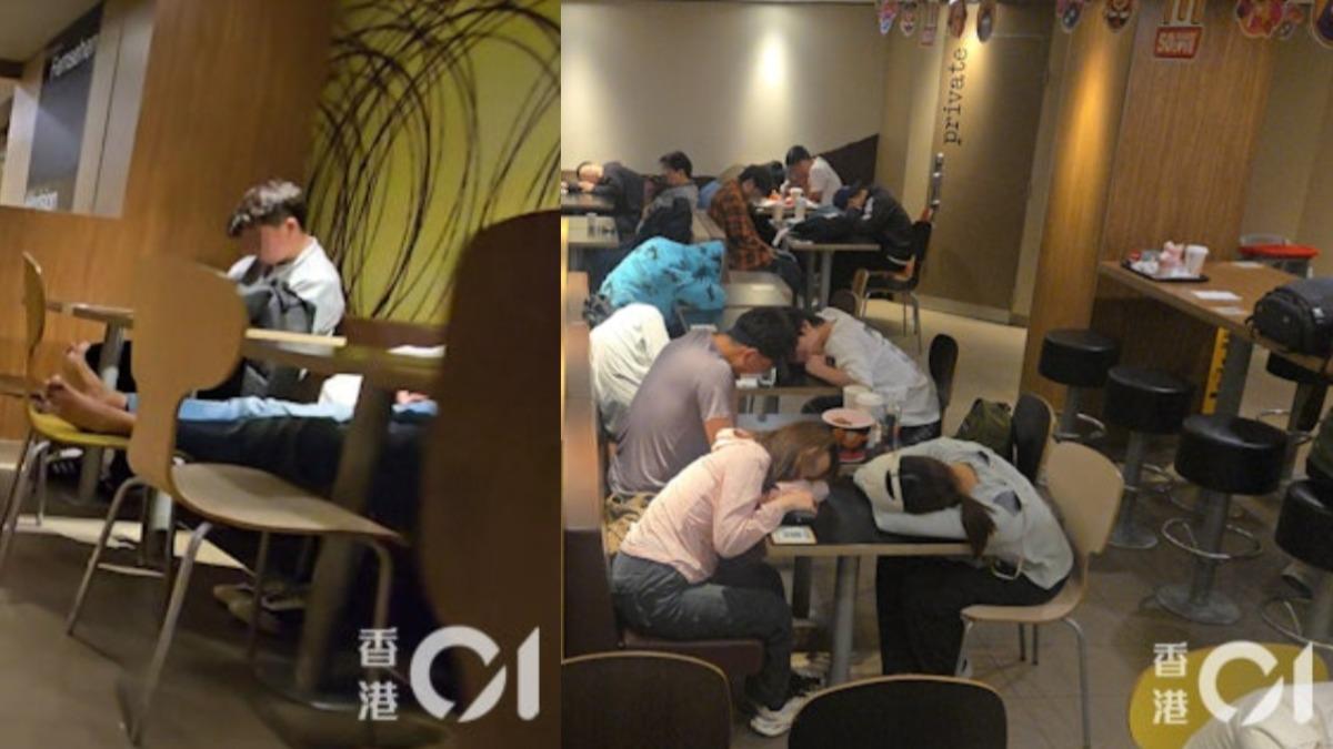 五一連假亂象！中國客「窮遊」睡麥當勞　行李亂堆、光腳放椅子