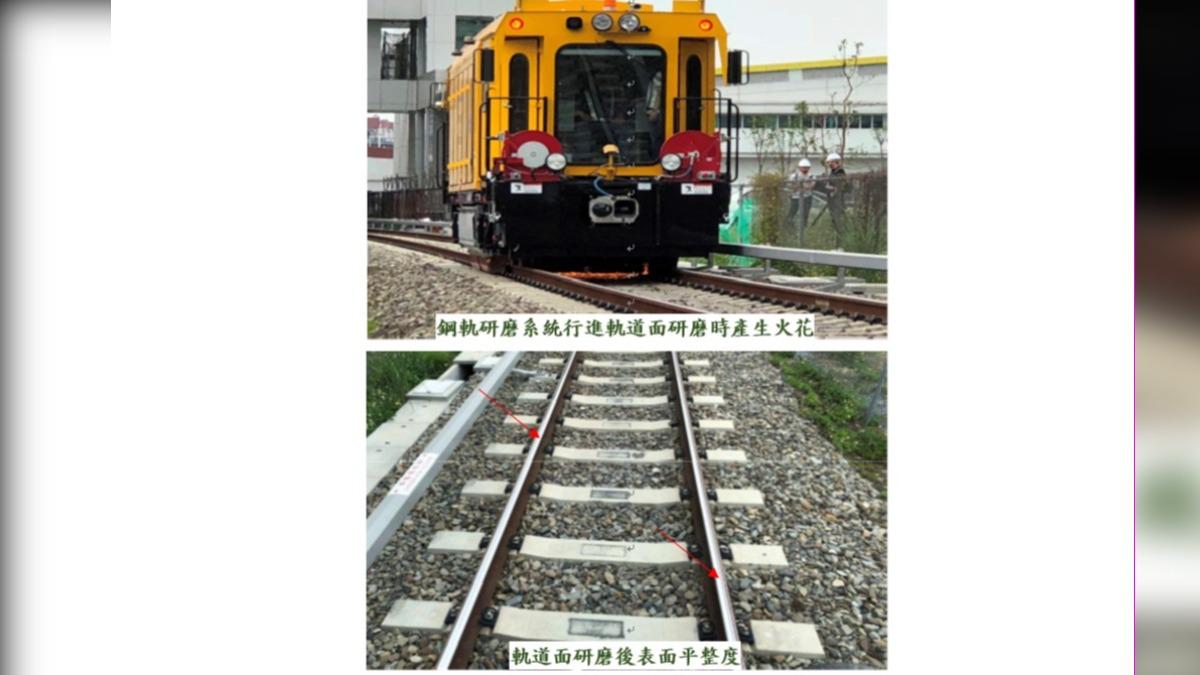 在列車日復一日的行駛之下,需要出動軌道研磨車來進行定期養護。(圖/臺北市捷運局臉書)