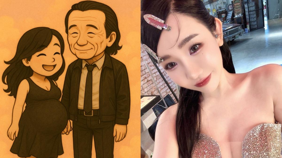許允樂圓夢重逢天堂爸! AI生成「挺孕肚」同框:能再見面很開心