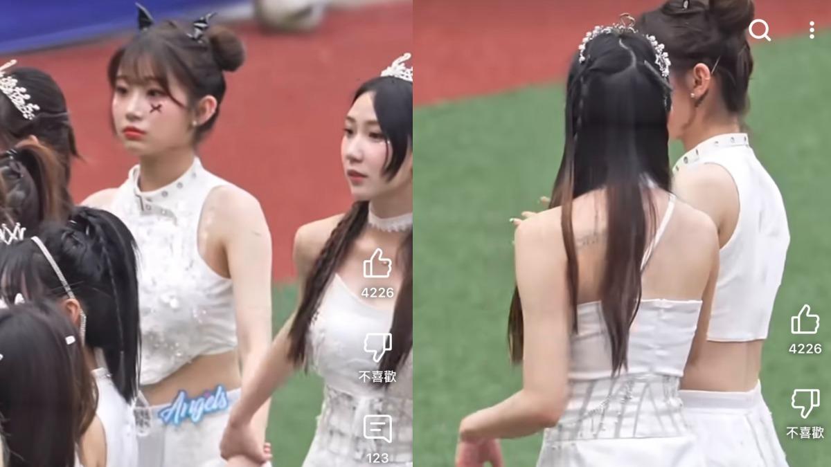 檸檬貼心拉李珠珢去站C位。(圖／翻攝自《爆米花應援 Popcorn Cheers》YT頻道）