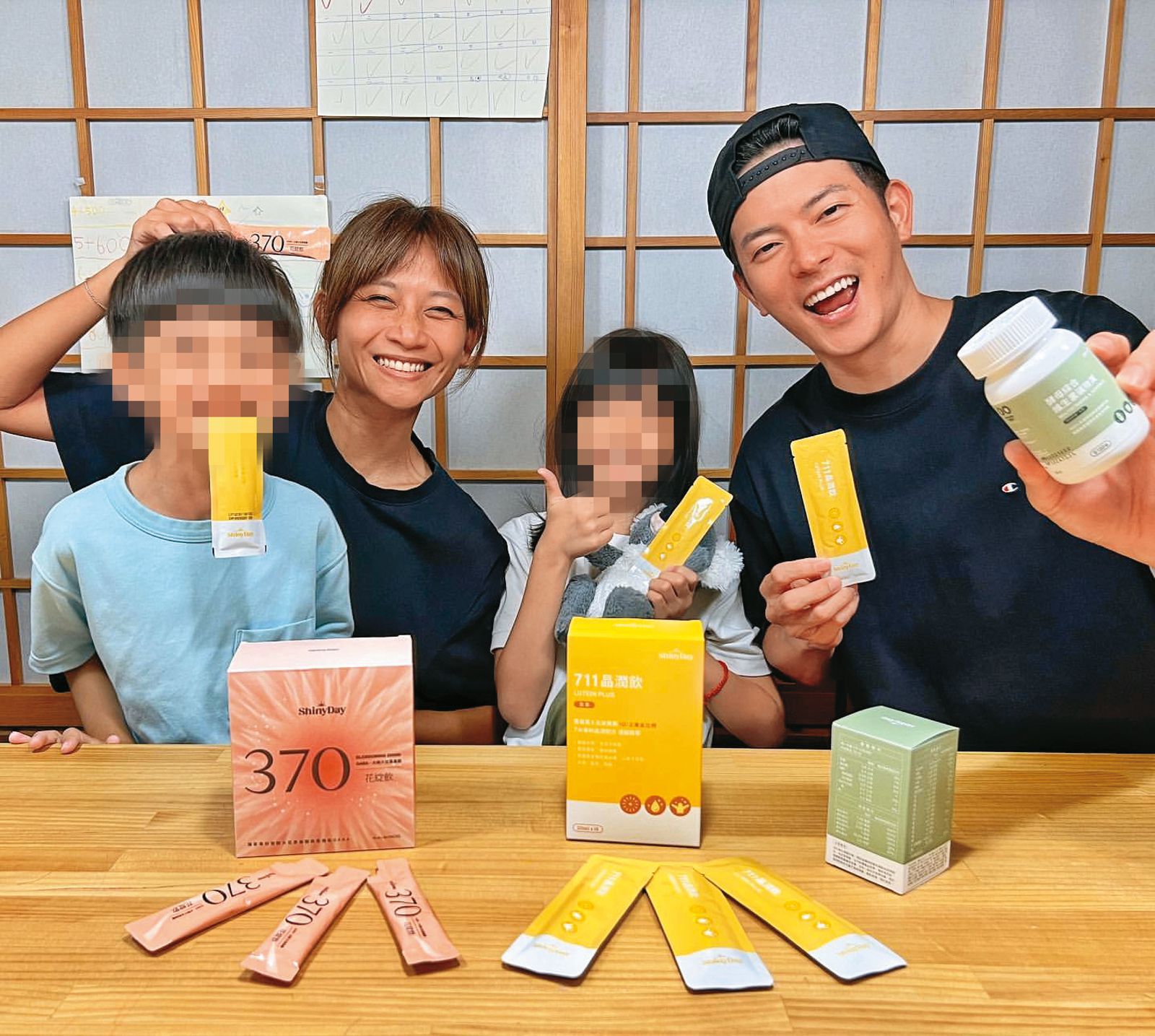之前宥勝與老婆帶著小孩業配,可見一家形象獲得廠商青睞、粉絲支持。(圖/翻攝自宥勝IG)