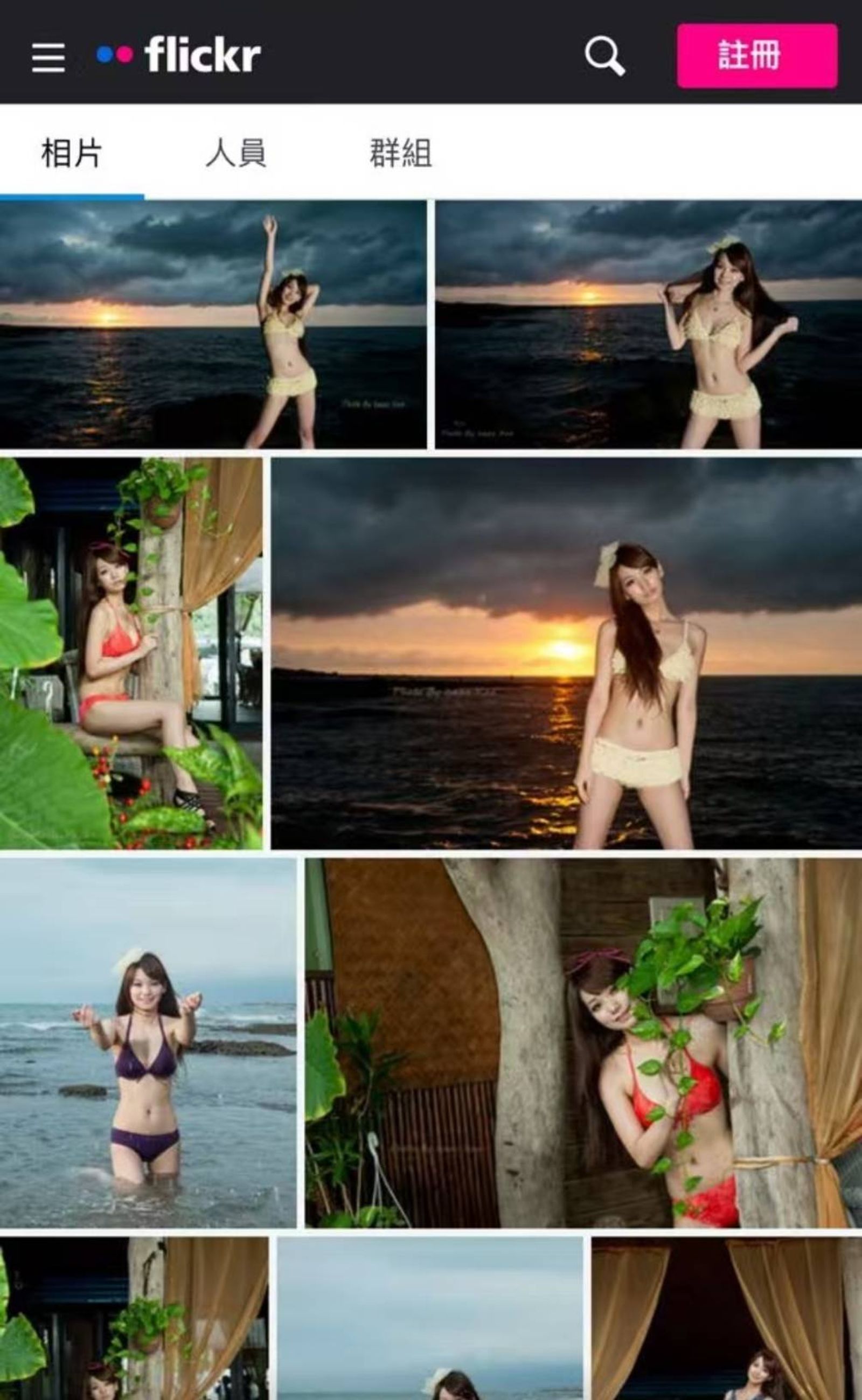 Mandy拍攝的性感照多達數千張，像是穿比基尼、黑絲襪、女僕裝、透明睡衣等。（圖／翻攝自網路）