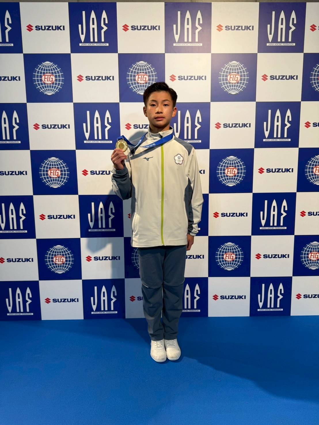 就讀麗山國中的闕子承在男子單人12至14歲組別中展現過人實力。(圖/中華民國體操運動推廣協會提供)