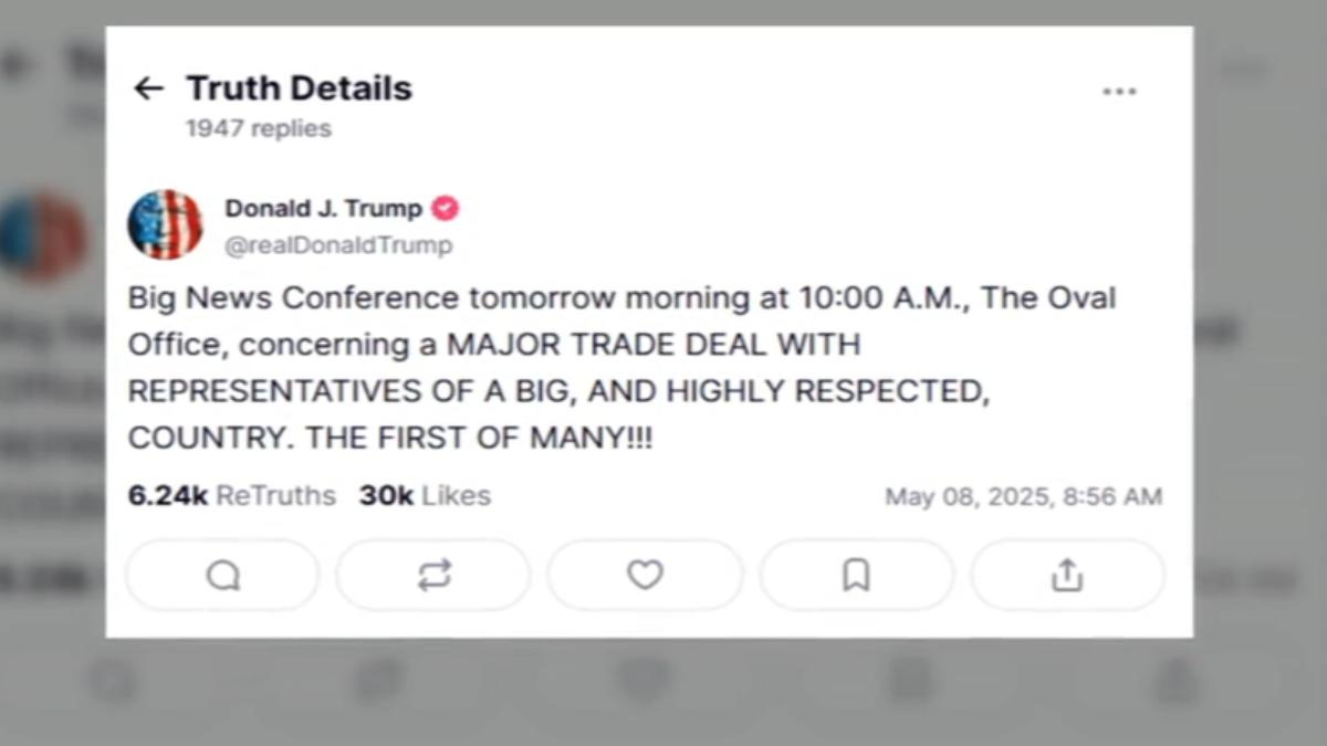 畫面來源:TRUTH @realDonaldTrump