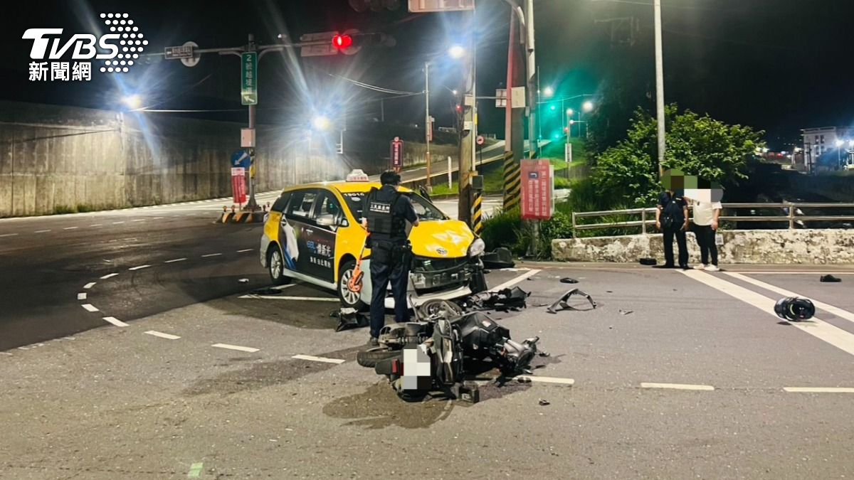 七旬運將疑左轉未禮讓直行機車 騎士噴飛重摔