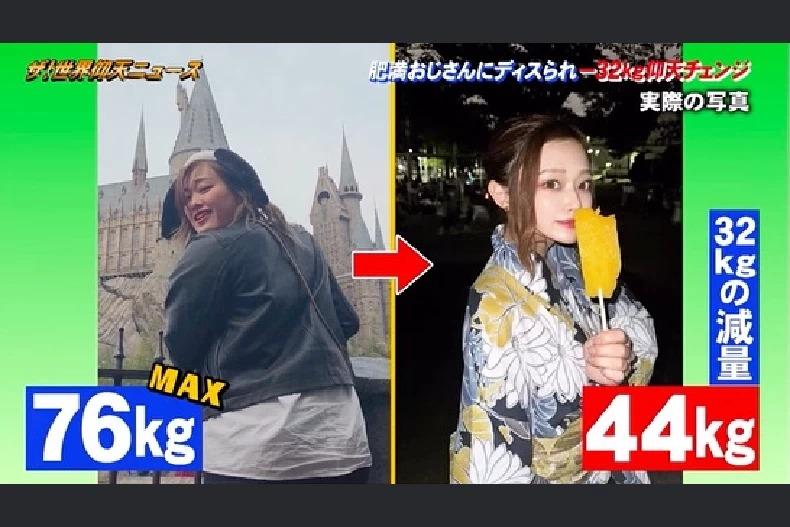 紅葉從校隊正妹到76kg。(圖/翻攝自threads@momiji_1007)