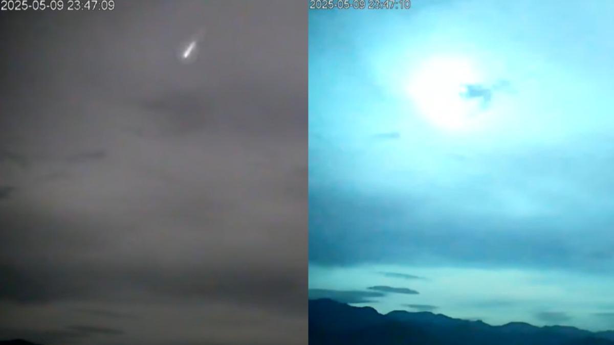 台東「神秘藍色光球」劃破夜空!天全亮爆閃6秒 疑火流星再現