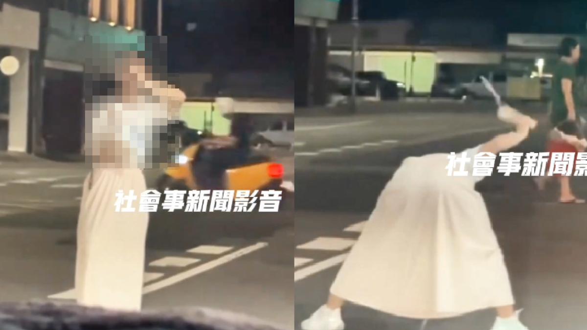 超毛!高雄白衣女淋雨狂舞 持剪刀+泰國驅鬼法器嚇壞路人
