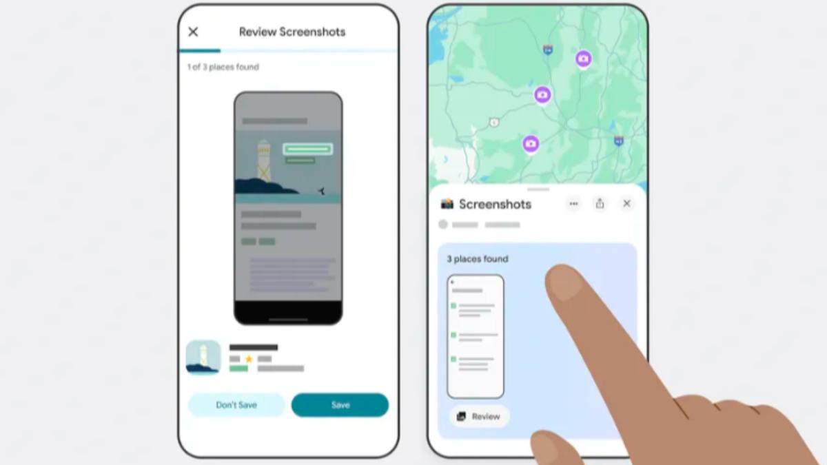 Google地圖新功能,可掃描iPhone上的螢幕截圖,辨識截圖中的地點。(圖/翻攝自Google官方部落格)