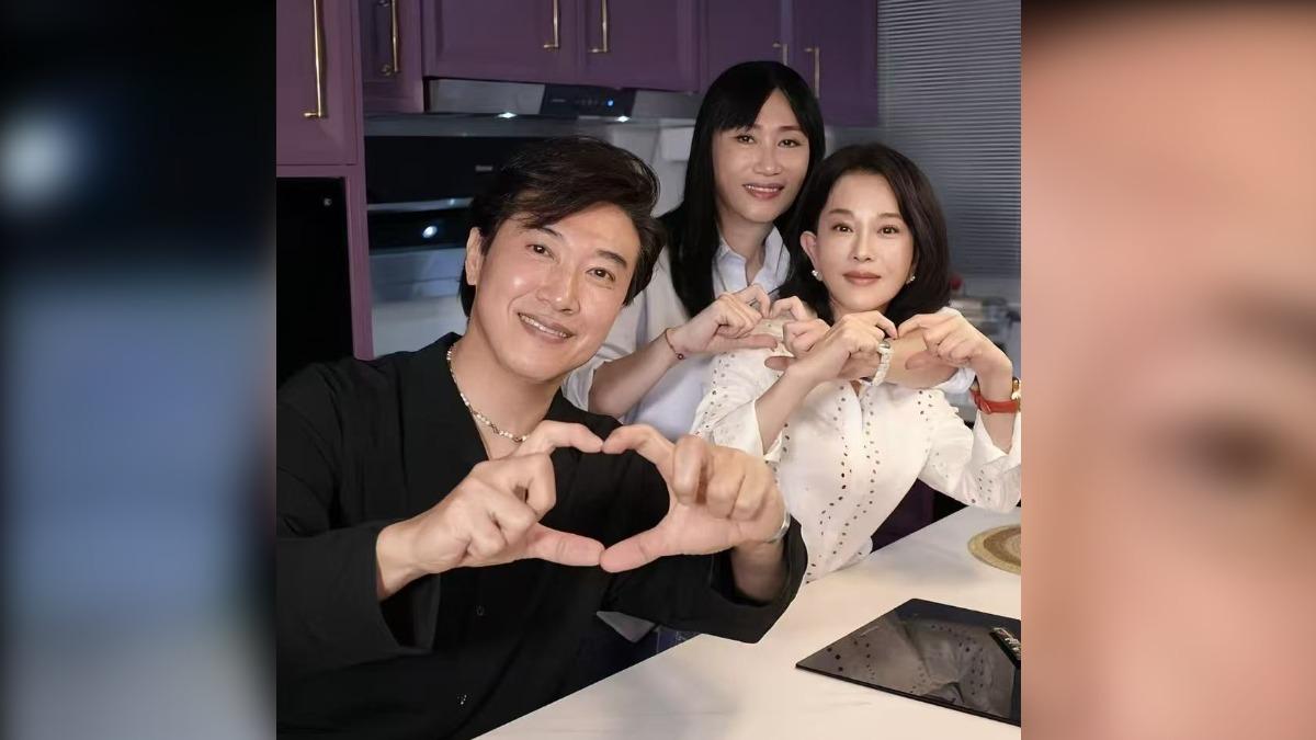 陳鴻(左)和邱于庭(右)一起接受娛樂頭條副總編楊起鳳專訪。(圖/邱于庭提供)