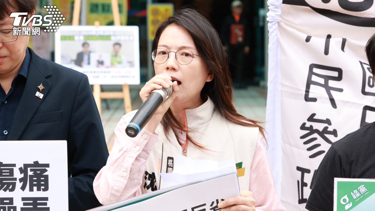 小民參政歐巴桑聯盟桃園黨部主任沈佩玲。(圖/潘建樺攝)