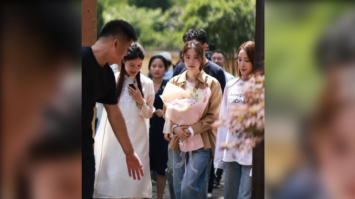 歐陽娜娜到吉安受熱烈歡迎。（圖／翻攝自 微博）