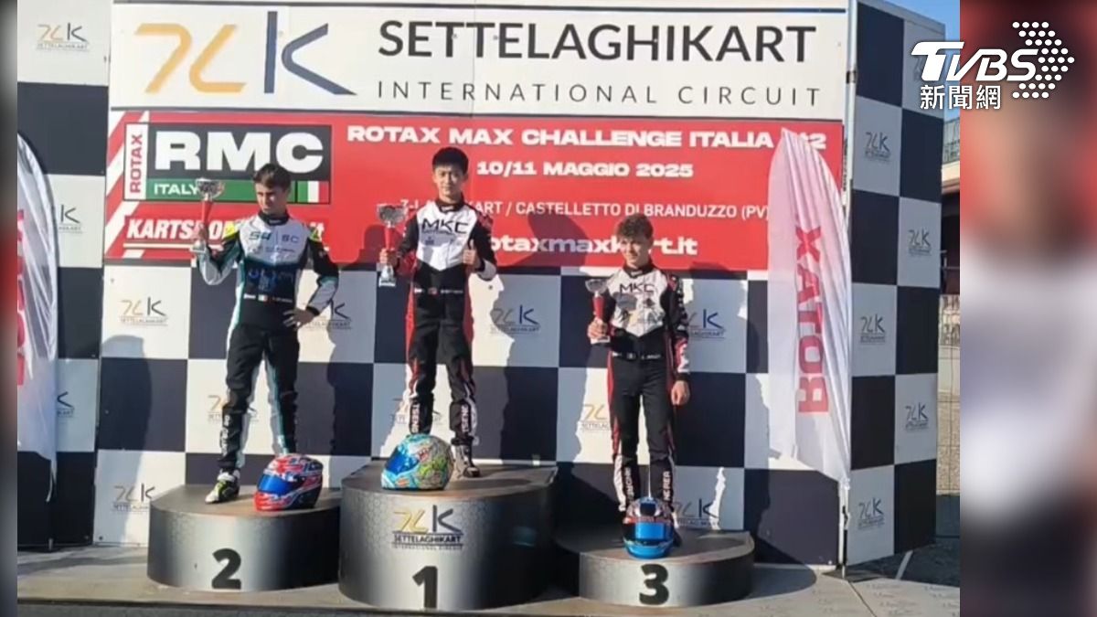 狠甩歐洲選手!台灣14歲卡丁車小將義大利國際賽奪冠