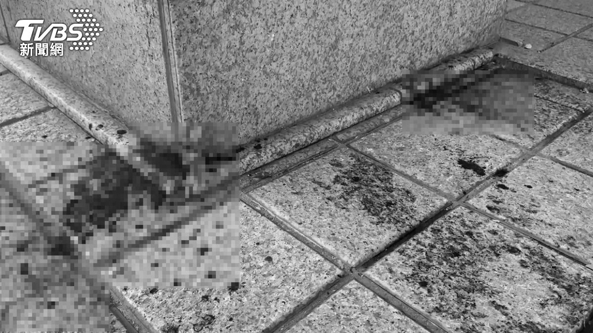 滿地血跡。(圖/TVBS)