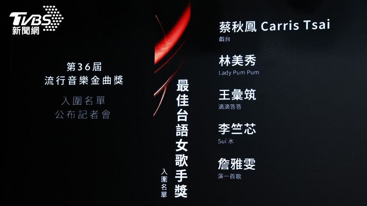 金曲36/林美秀首發片就入圍 和蔡秋鳳、詹雅雯搶台語歌后