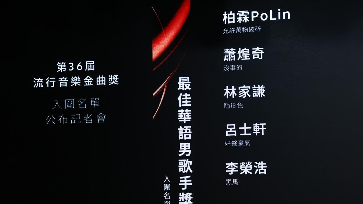 金曲36/華語歌王太猛了!蕭煌奇對抗李榮浩 他發2張就入圍