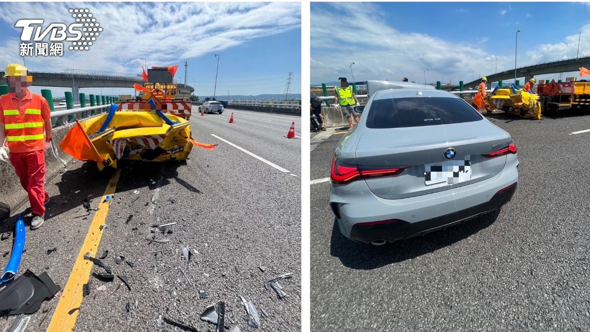 歸剛欸!BMW男「放手」國3自撞緩撞車 警:別把命交給輔助系統