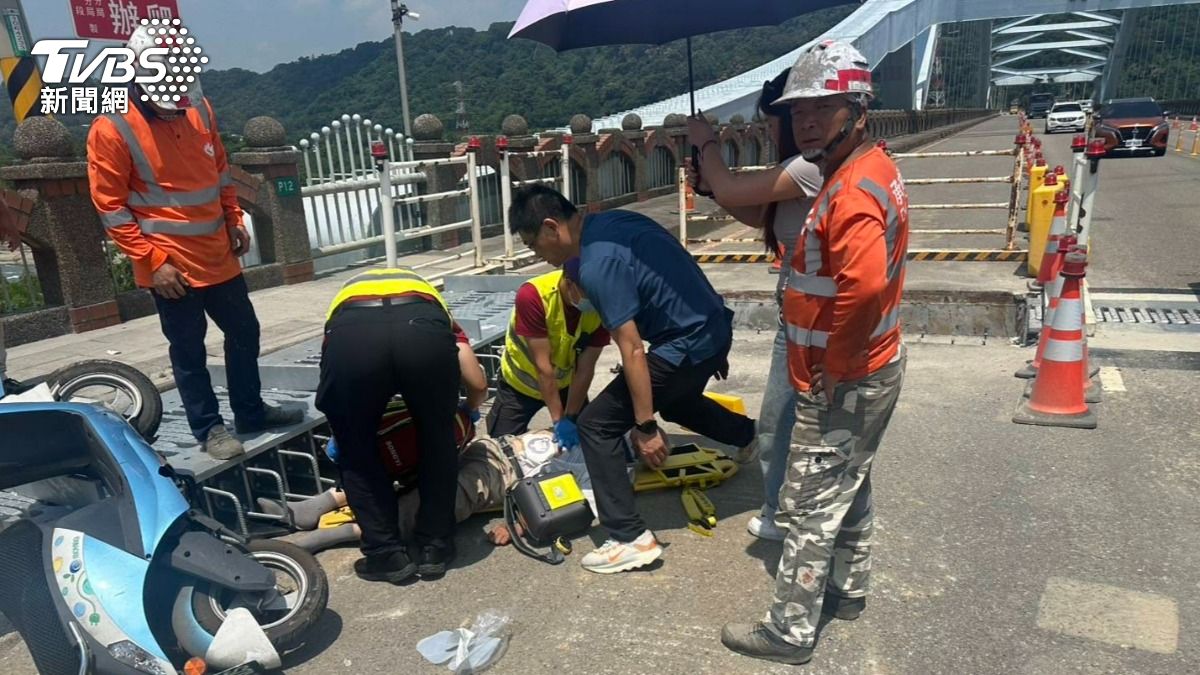 闖封閉路段撞橋摔車 桃園7旬翁昏迷送醫