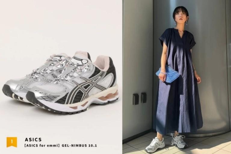 機能系代表 ASICS 和時尚選物店 emmi 聯名推出的 GEL-NIMBUS 10.1。(圖/IG:ZOZOTOWN、ZOZOTOWN)
