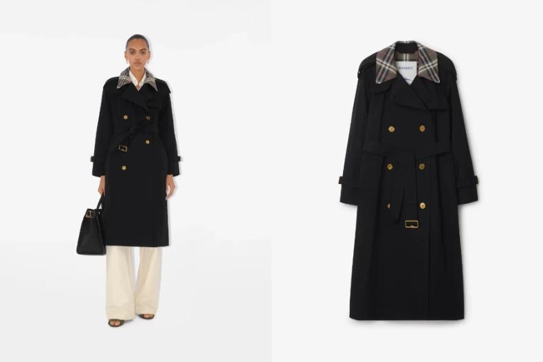 Burberry的Castleford 風衣,使用了雙排扣開襟設計。(圖/翻攝自Burberry)