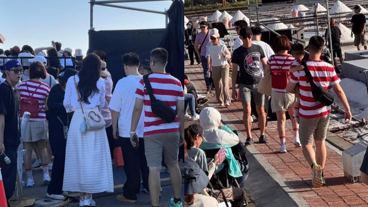 Selina和小徐、兒子穿起親子裝,相當可愛。(圖/歌迷提供)