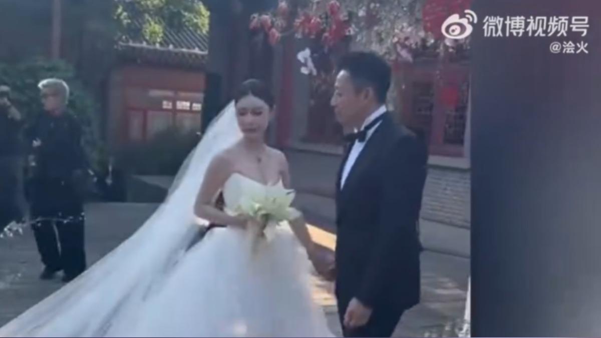 汪小菲與馬筱梅婚禮現場畫面曝光。(圖/翻攝會火微博)