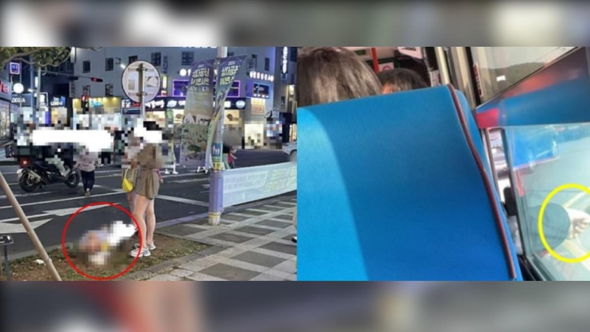 中國人在路邊隨地大小便、在公車上抽菸惹議。（圖／取自徐京德教授臉書）