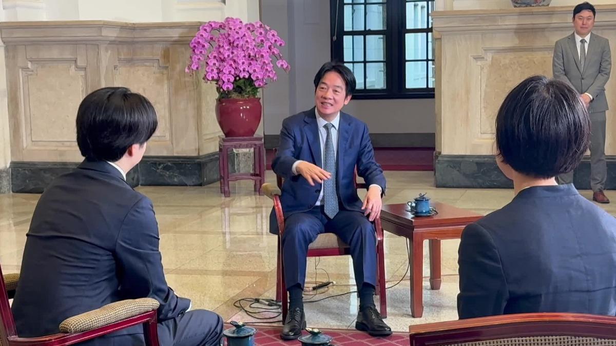 櫻井翔專訪總統賴清德。(圖/總統府提供)