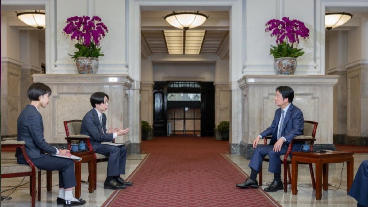 櫻井翔在總統府專訪賴清德。（圖／翻攝自News ZERO X）