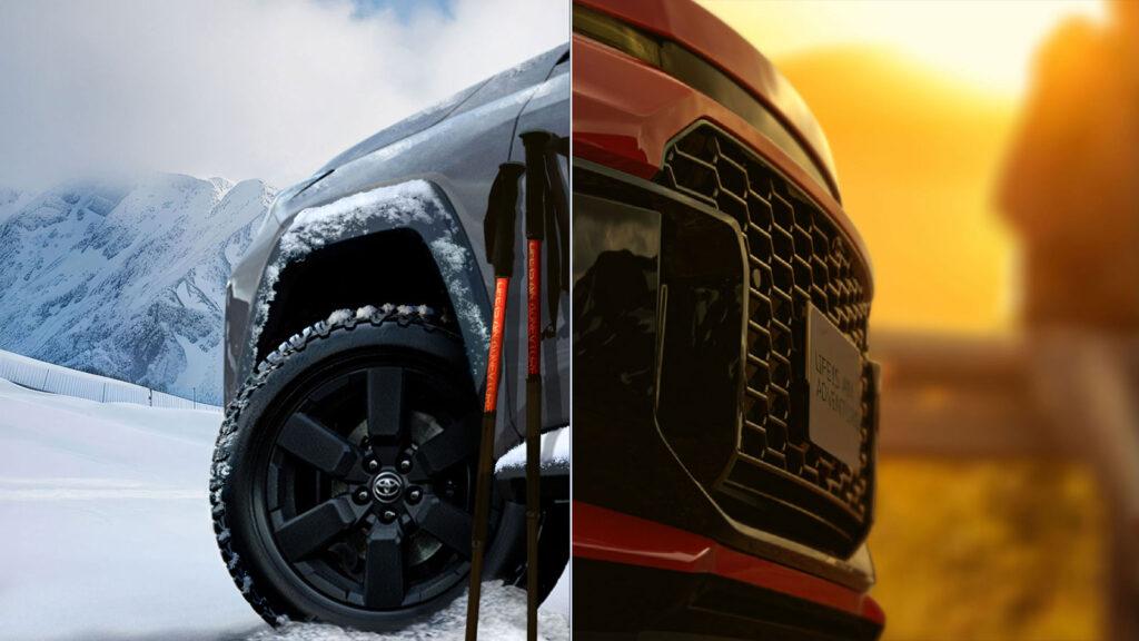 19日原廠公布車頭是蜂巢狀氣壩,與紐西蘭Toyota提前釋出的RAV4模樣並不同。(圖/翻攝自Toyota)