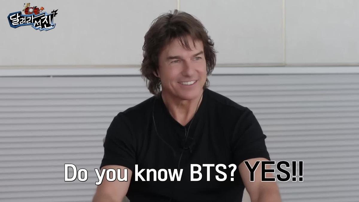 湯姆克魯斯自稱是BTS粉絲。(圖/翻攝 BANGTANTV)
