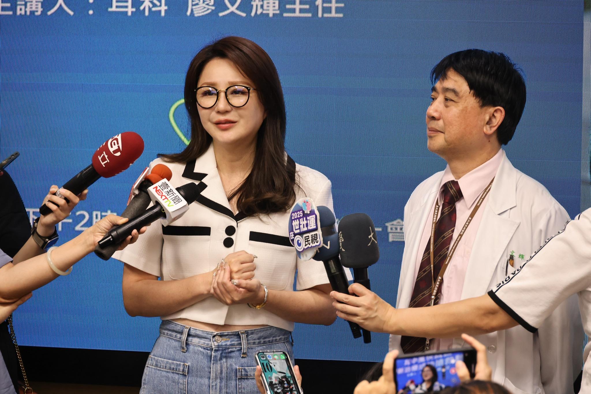 周裕婷現身記者會感謝榮總醫療團隊。(圖/台北榮總提供)
