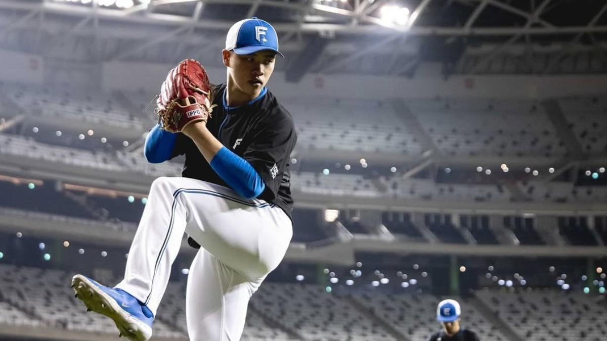 效力日本職棒日本火腿鬥士隊的台灣20歲新星、外號「台灣的瑰寶」的孫易磊。(圖/翻攝自Instagram@sun96___)