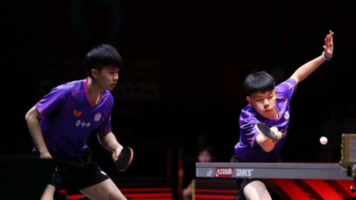 桌球/柚香林萌好威!林昀儒、高承睿勝中國強敵 世錦賽男雙保底銅牌