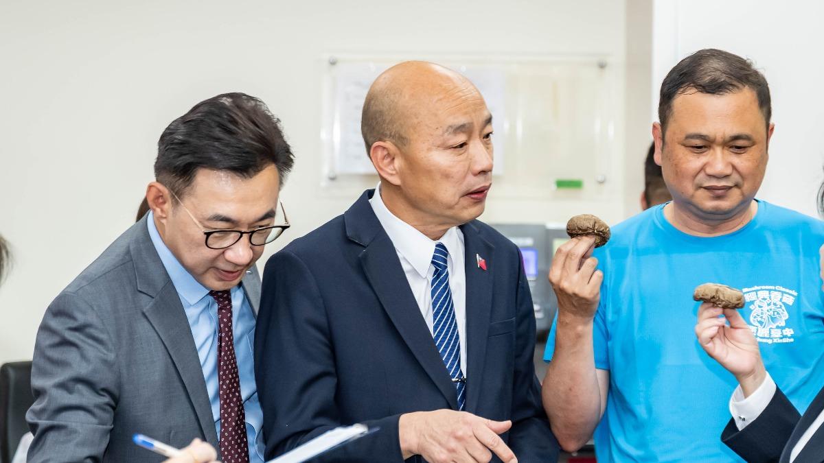 重作「賣菜郎」!韓國瑜稱是最棒選擇:我的腦袋長得像香菇