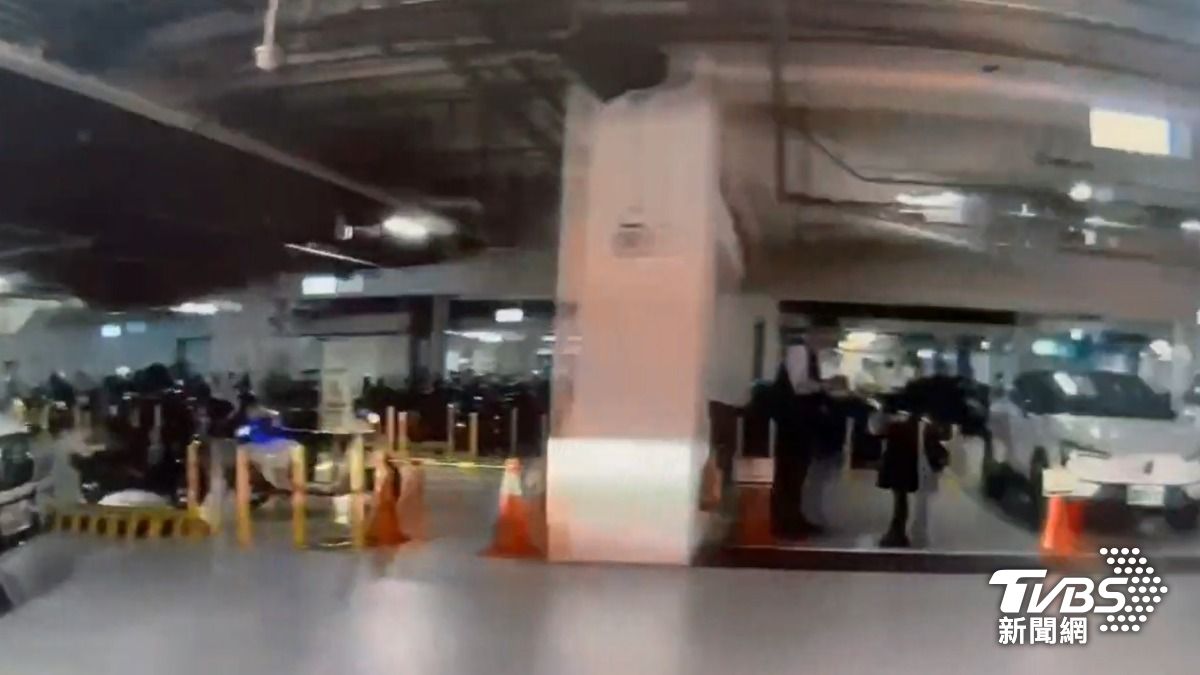 事發地點位於台北市信義區某地下停車場。(圖/TVBS)