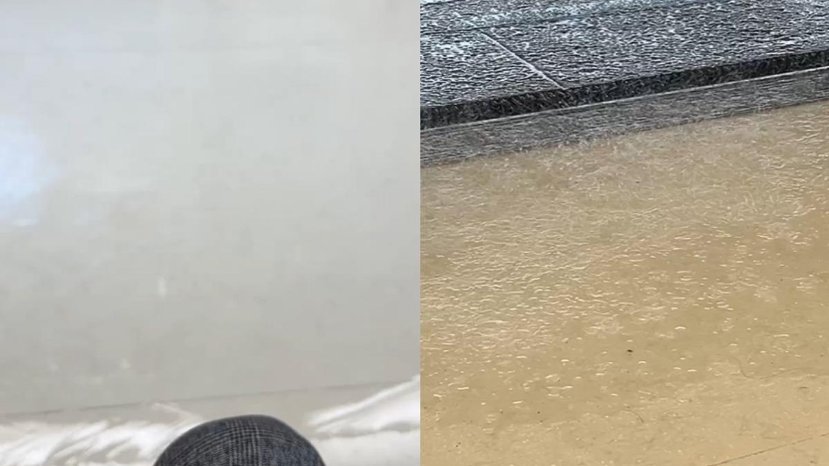 雨猛灌進淡水站車廂「又見小溪流」 北捷:擬設檔板或截水設施