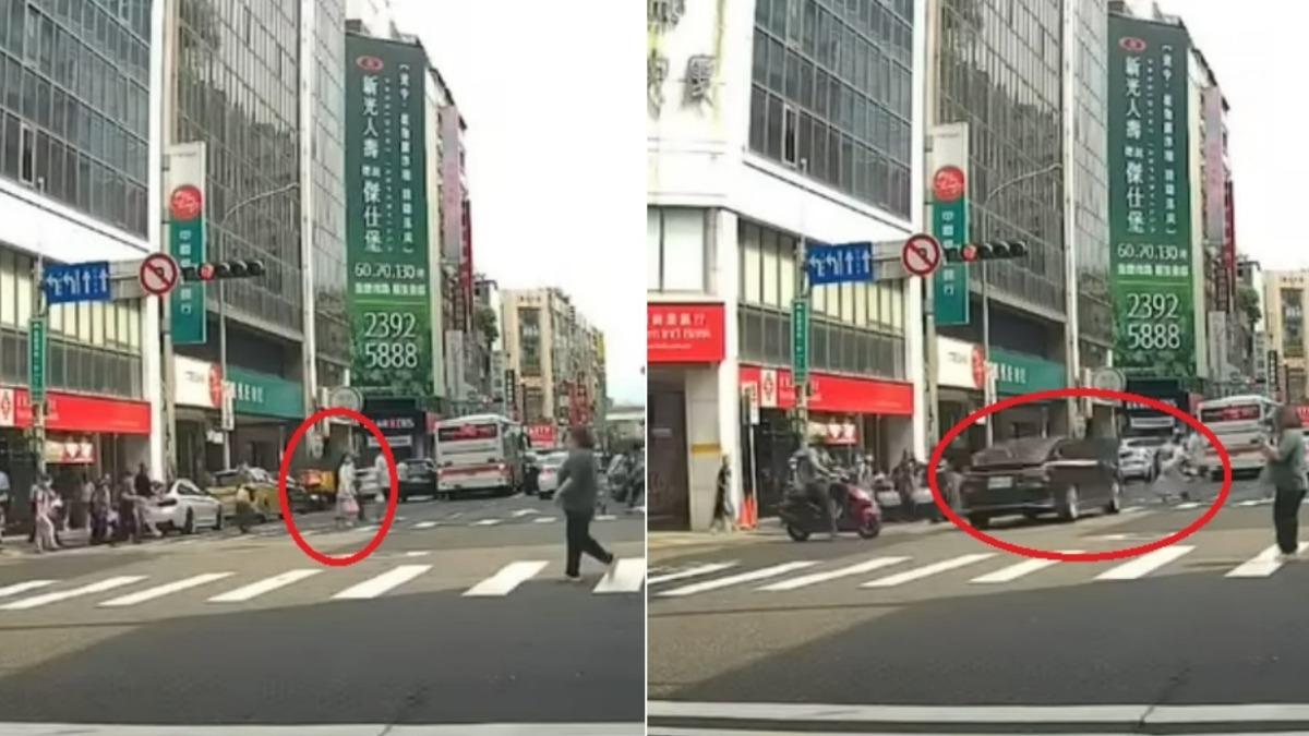 北市78歲翁開車暴衝！白衣女「這舉動」躲過死劫　網友讚翻