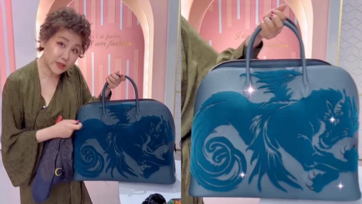Hermès BOLIDE 45大氣且時尚。(圖/翻攝自IG@womanqueen42)