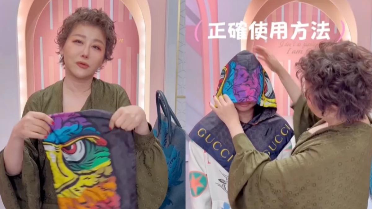 搭機必備單品推薦:連帽絲巾。(圖/翻攝自IG@womanqueen42)