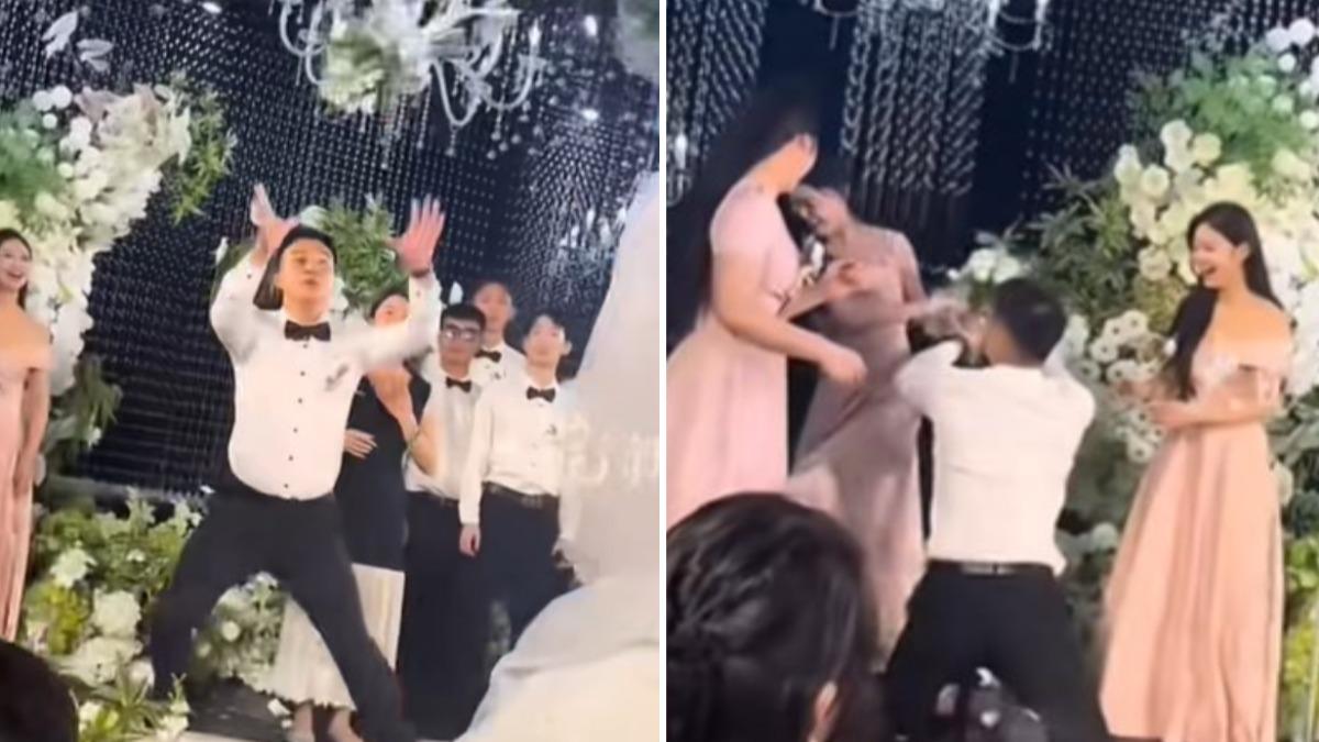 陸伴郎搶捧花求婚竟「跪錯對象」!苦笑:天塌了 結局反轉
