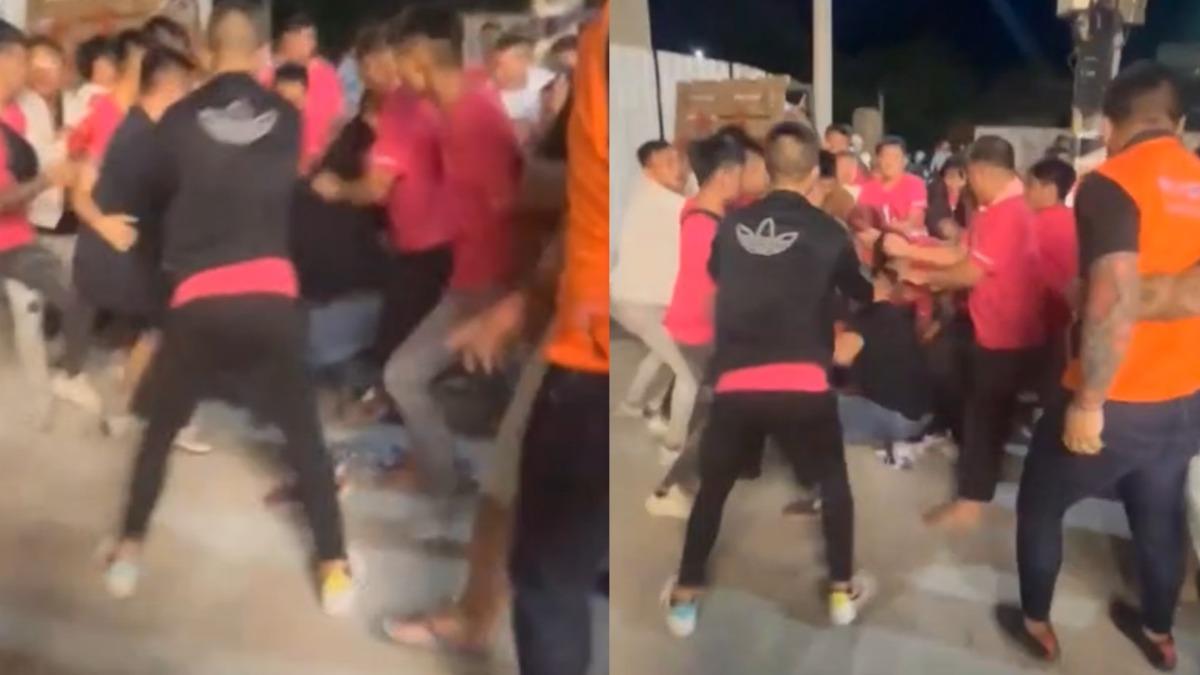一對陳姓、蔡女夫妻檔,疑似與陣頭林姓男子因酒後發生爭執。(圖/翻攝自爆料公社)