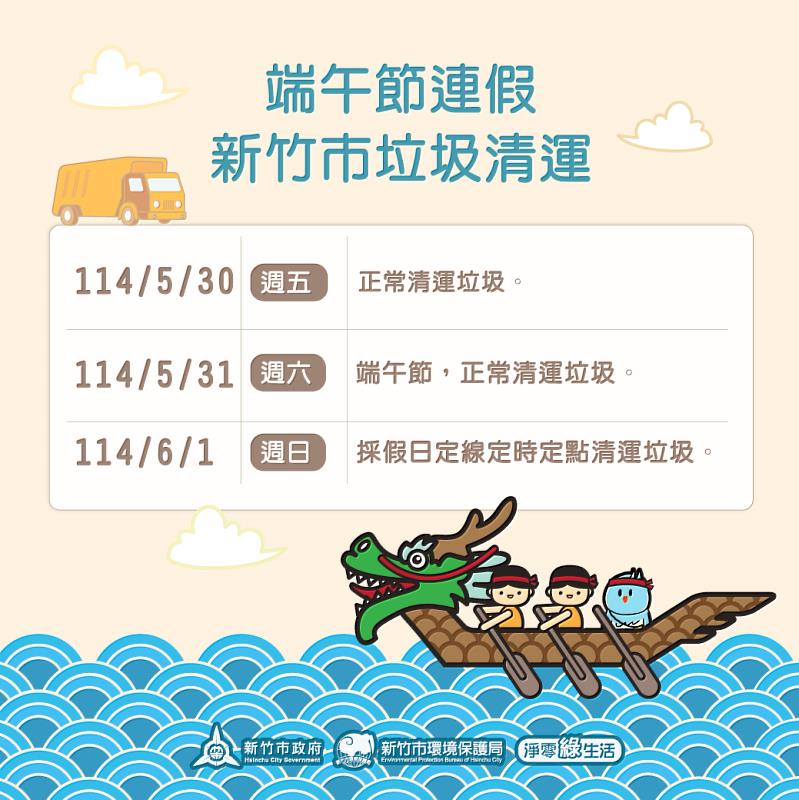 端午節垃圾車-端午節垃圾車有收嗎-2025端午節垃圾車-新竹市端午節垃圾車