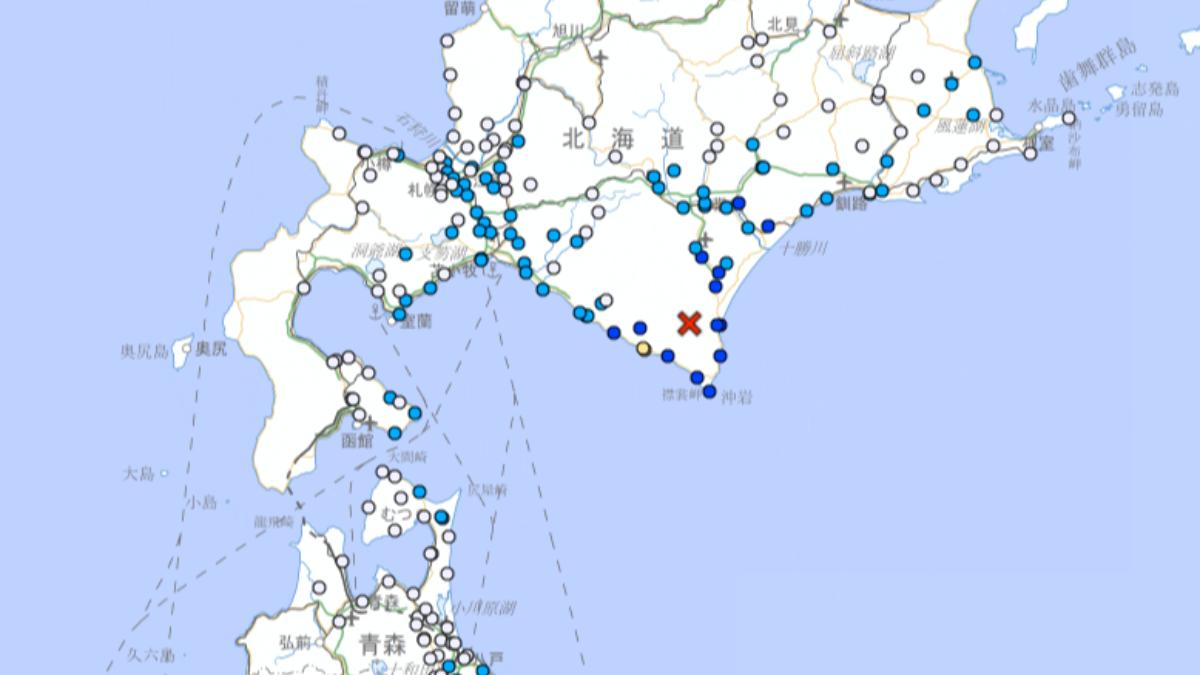 快訊/宮城外海才震完!北海道地區發生規模5.3地震